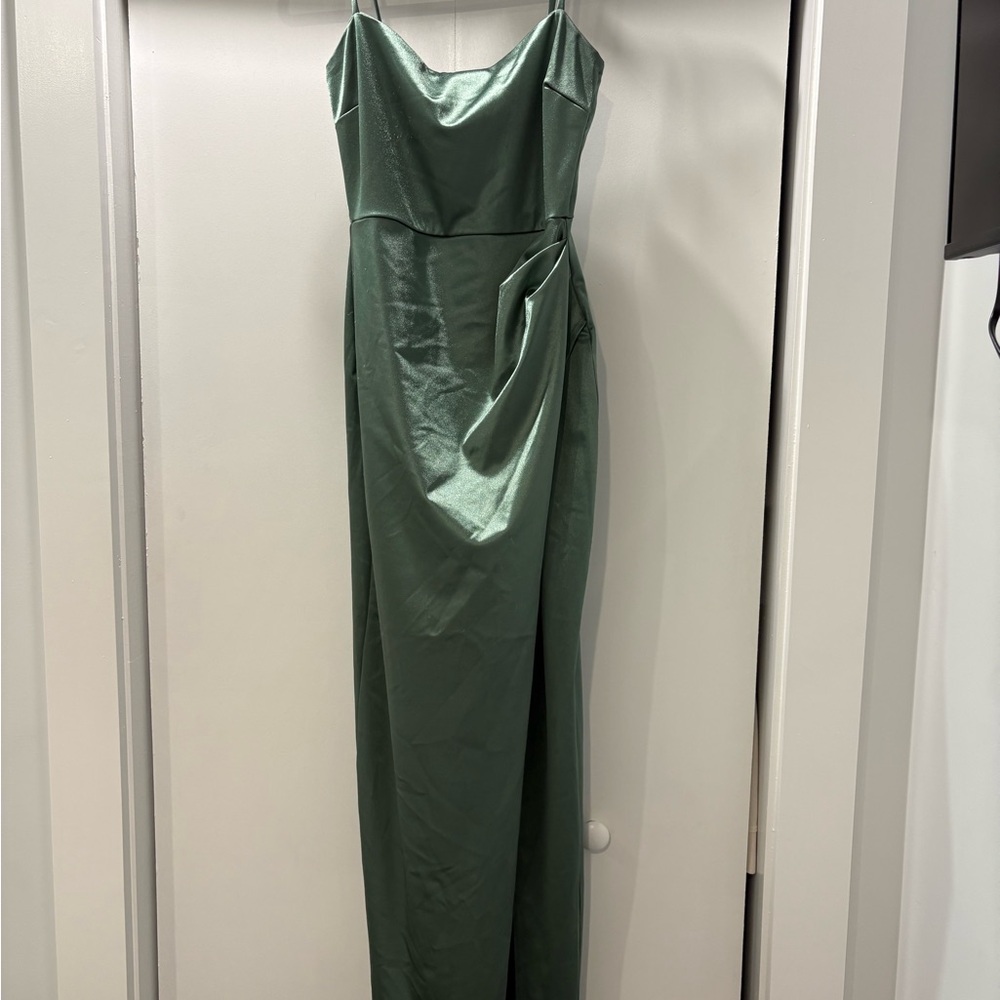 Windsor Mayra formal Satin Slit Gown